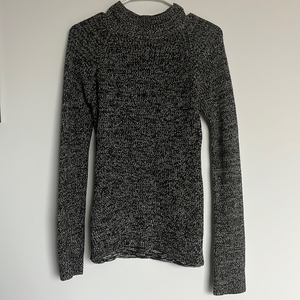 Black and White Knit Sweater